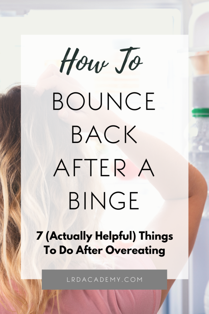 how to recover after binge 