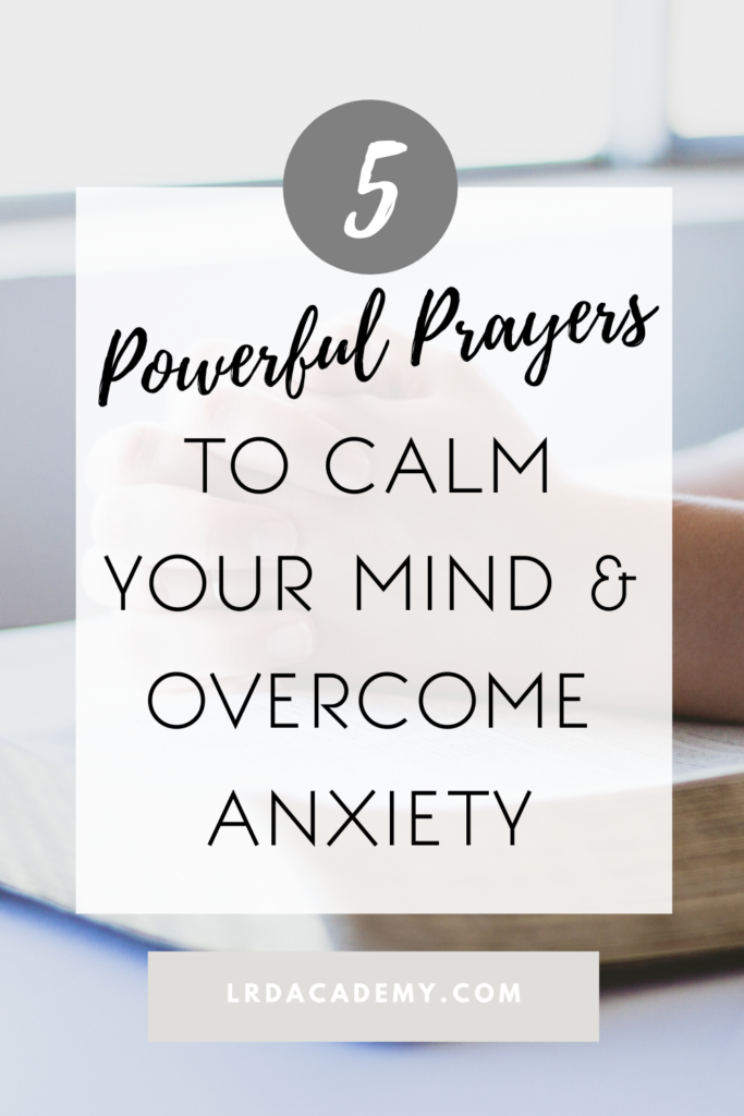 prayers for anxiety